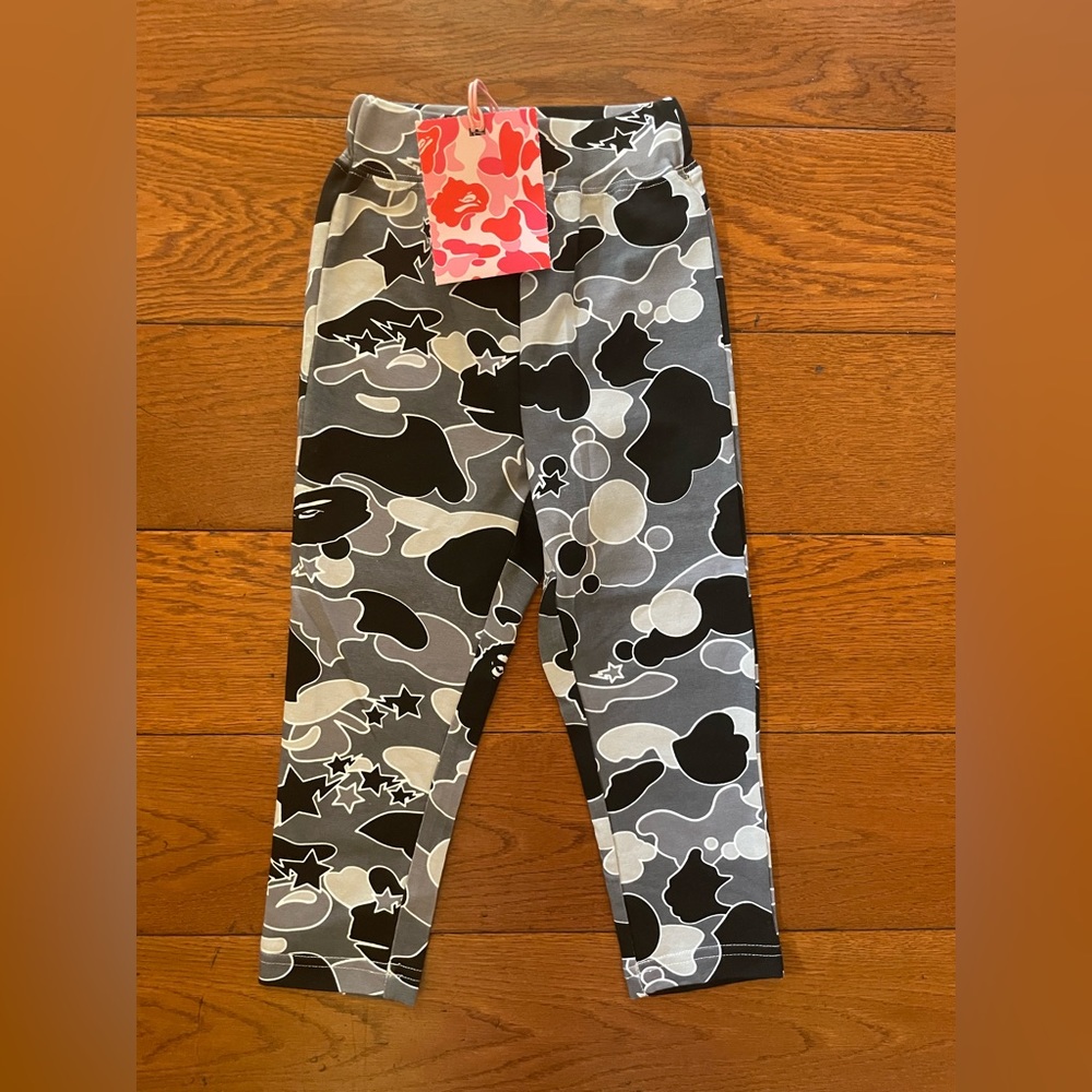 NWT Bape Leggings kids multicolor camouflage